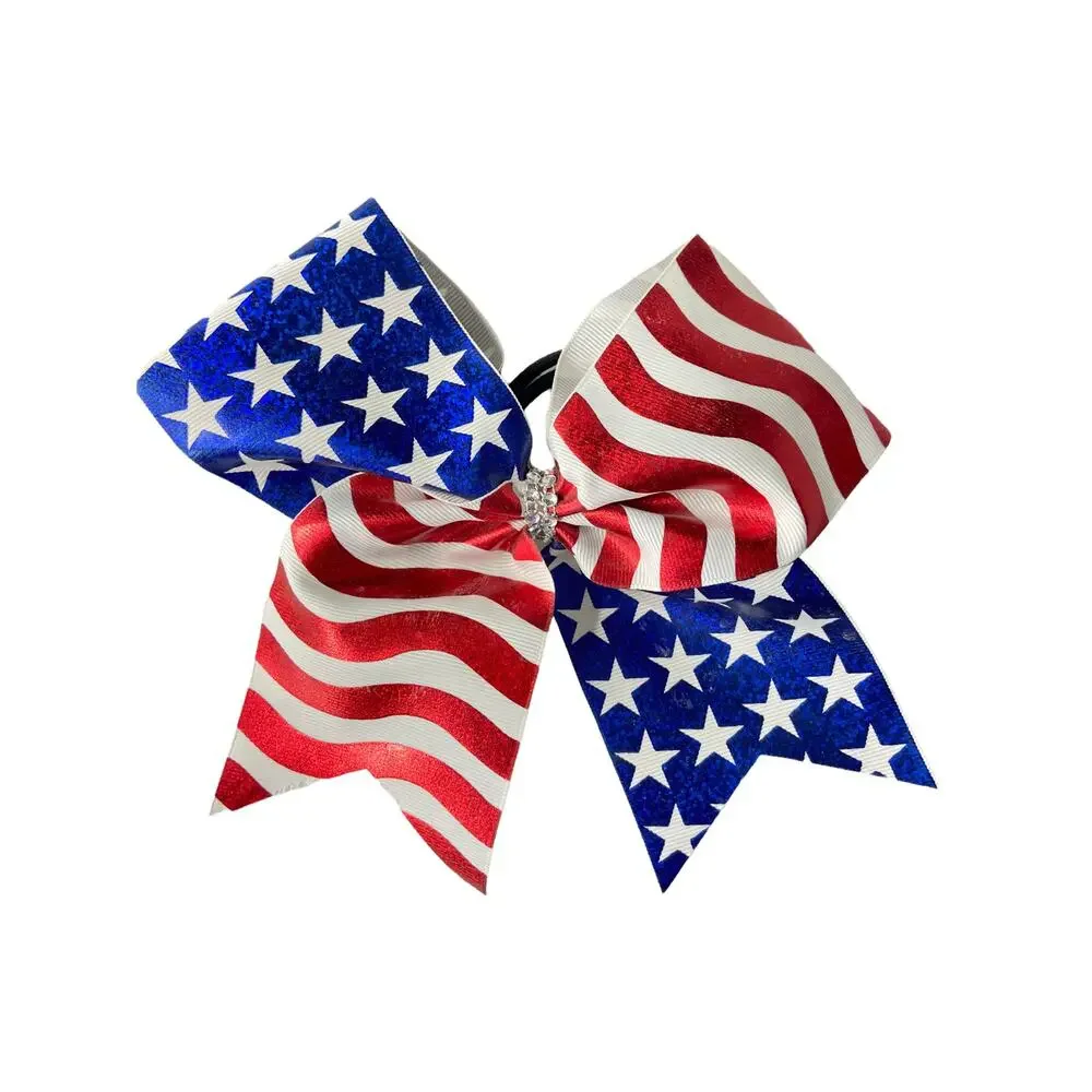 Unbranded Girls' American Flag Bow Tie Hair Accessory